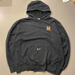 Nike Black Hoodie with Orange and White Accents